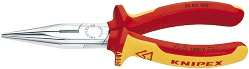 Knipex radiotang recht met zijsnijder | 160 mm | vde - 2506160