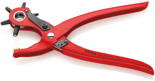 Afbeelding laden in galerijviewer, Knipex revolverponstang | 220 mm lengte | rood poedergecoat - 90 70 220 ean
