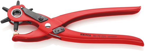 Afbeelding laden in galerijviewer, Knipex revolverponstang | 220 mm lengte | rood poedergecoat - 90 70 220 ean
