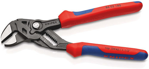 Load image into Gallery viewer, Knipex sleuteltang | 180 mm lengte | tang en schroefsleutel in eén | meer-componentengrepen - 86 02 180 sb

