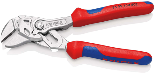 Load image into Gallery viewer, Knipex sleuteltang met ruw gemaakte bekken | 150 mm lengte | meer-componentengrepen | verchroomd - 86 05 150 s02
