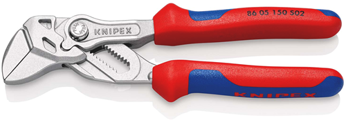 Load image into Gallery viewer, Knipex sleuteltang met ruw gemaakte bekken | 150 mm lengte | meer-componentengrepen | verchroomd - 86 05 150 s02

