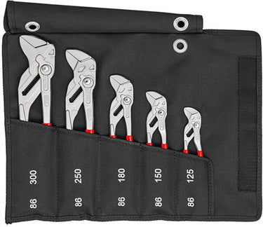 Knipex sleuteltangenset 00 19 55 s4, 5-delig (rood, incl. roltas)