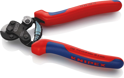 Load image into Gallery viewer, Knipex staaldraadschaar voor bandenkoord | meer-componentengrepen | gebruineerd | lengte 160 mm - 95 62 160 tc
