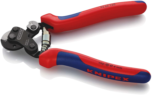 Chargez l'image dans la visionneuse de la galerie, Knipex staaldraadschaar | voor zeer stevige draadkabels | meer-componentengrepen | gebruineerd | lengte 160 mm - 95 62 160 sb
