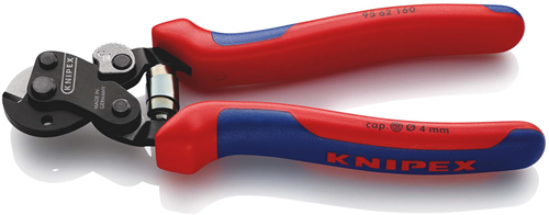 Chargez l'image dans la visionneuse de la galerie, Knipex staaldraadschaar | voor zeer stevige draadkabels | meer-componentengrepen | gebruineerd | lengte 160 mm - 95 62 160 sb
