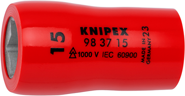Knipex steeksleutelinzetstuk voor zeskantschroeven | binnenvierkant 3 8 | lengte 46 mm - 98 37 15