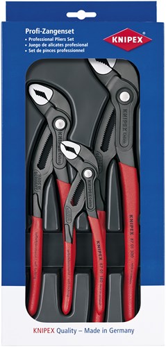 Knipex cobra-set 00 20 09 v02 tangenset (rood, 3-delig)