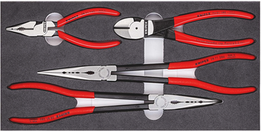 Knipex tangen-set automotive 00 20 01 v16 tangenset (rood zwart, 4-delig)