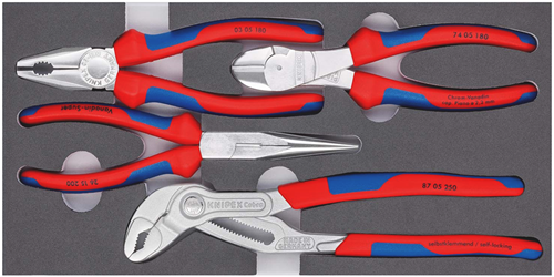 Knipex zangen-set basic chrom 00 20 01 v17 tangenset (4-delig)