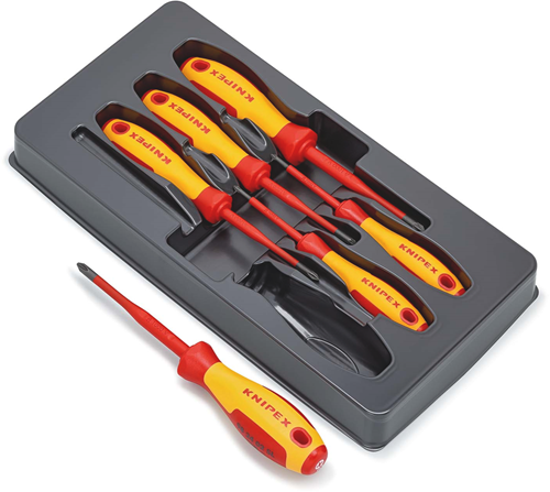 Afbeelding laden in galerijviewer, Knipex vde schroevendraaier pakket | phillips® pozidriv® | zelfbedieningskaart blister - 00 20 12 v03
