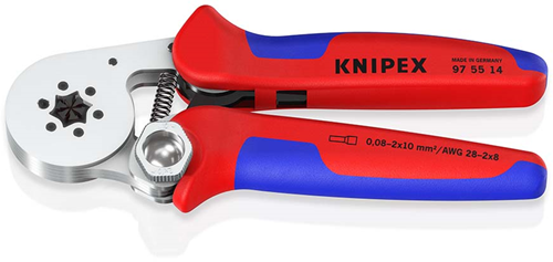 Load image into Gallery viewer, Knipex zelfinstellende krimptang voor adereindhulzen | zij-invoering | meer-componentengrepen - 97 55 14 sb
