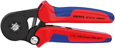 Knipex 975314 zelfinstellende krimptang voor adereindhulzen met zij-invoering - 180mm