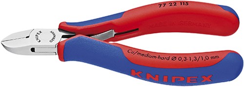 Knipex zijsnijtang ronde kop z.facet 115 mm - 7722115