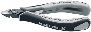 Knipex zijsnijtang spitse-kop 125 mm esd - 7942125esd