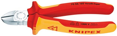 Knipex zijsnijtang verchr. comfort 160 mm vde - 70 06 160 sb - 7006160sb