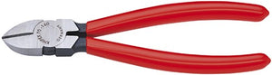 Knipex zijsnijtang zwart geatramenteerd met kunststof bekleed 125 mm - 7001125