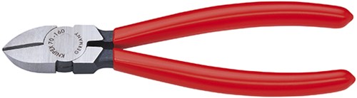 Knipex zijsnijtang zwart geatramenteerd met kunststof bekleed 125 mm - 7001125