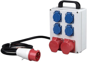 Enzo kopp cee verdeler 5p 16a 400v naar 2xcee + 4xwcd - 6314200