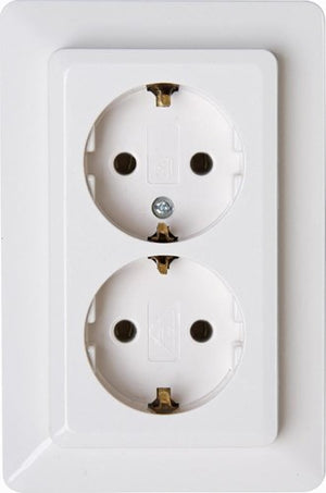 Enzo kopp hk02 wit inbouw stopcontact ra dubbel