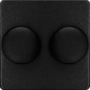 Enzo kopp hk05 mat zwart afdekplaat + knop duo dimmer - 4621635