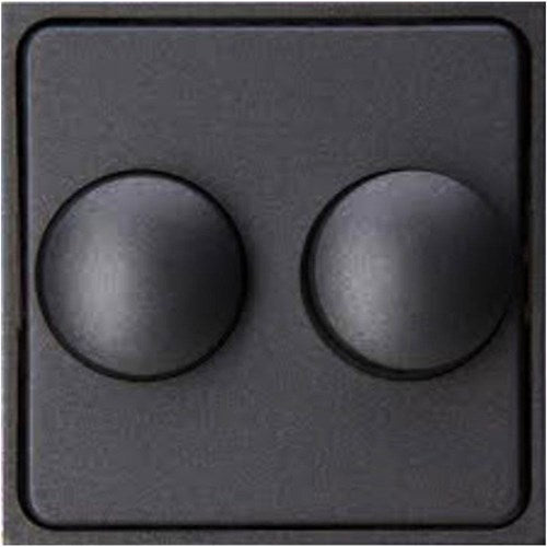 Enzo kopp hk07 antraciet afdekplaat + knop duo dimmer - 4623035