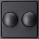 Enzo kopp hk07 antraciet afdekplaat + knop duo dimmer - 4623035