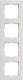 Enzo kopp hk07 pure mat wit 3 voudig afdekraam - 4624220