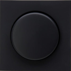 Enzo kopp hk07 pure mat zwart afdekplaat + knop dimmer - 4624530