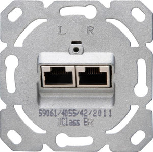 Enzo kopp inbouw unit isdn cat6 2-voudig