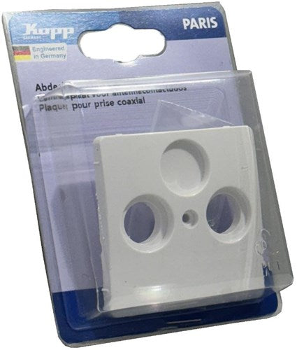 Load image into Gallery viewer, Enzo kopp paris arctic wit afdekplaat voor coax - 4625040
