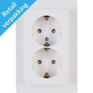 Enzo kopp paris arctic wit inbouw stopcontact ra dubbel - 4625120