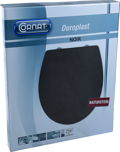 Load image into Gallery viewer, Cornat wc-bril duroplast sc steen zw - ksdsc240
