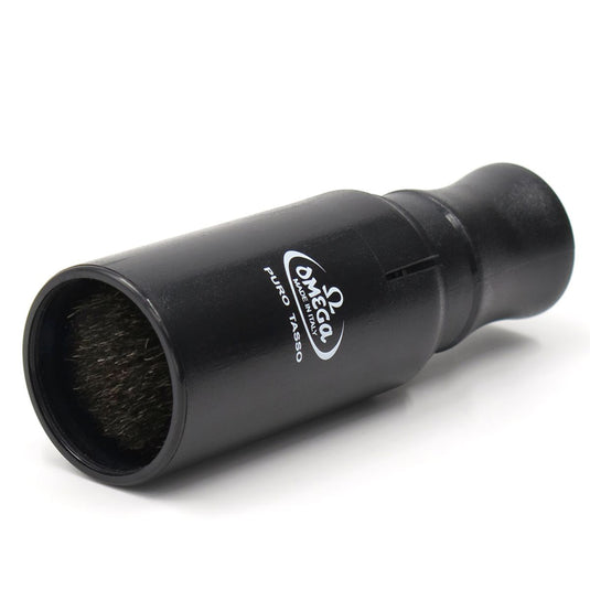 Omega scheerkwast 100% black badger reiskwast 9cm