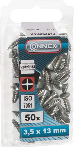 Connex plaatschroef bv-k 3.5x13 50st vz - ky4053513