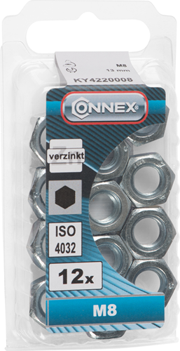 Load image into Gallery viewer, Connex zeskantmoer m8 12st vz - ky4220008
