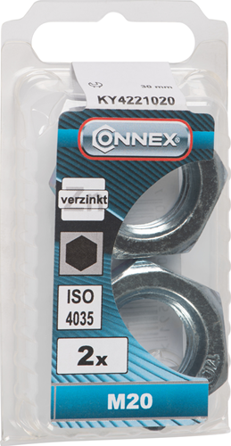 Load image into Gallery viewer, Connex zeskantmoer m20 afgeplat 2st vz - ky4221020
