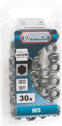 Load image into Gallery viewer, Connex borgmoer met nylonring m5 30st vz - ky4260005
