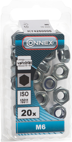 Load image into Gallery viewer, Connex borgmoer met nylonring m6 20st vz - ky4260006
