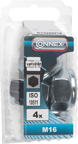 Load image into Gallery viewer, Connex borgmoer met nylonring m16 4st vz - ky4260016
