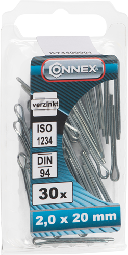 Afbeelding laden in galerijviewer, Connex splitpen 2.0x20 30st vz - ky4400001
