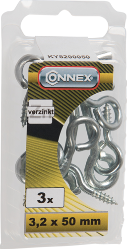 Load image into Gallery viewer, Connex windhaak 3.2x50 oogschroef 3st vz - ky5200050
