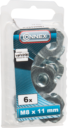 Load image into Gallery viewer, Connex inslagmoer met haken m8x11 6st vz - ky6430087
