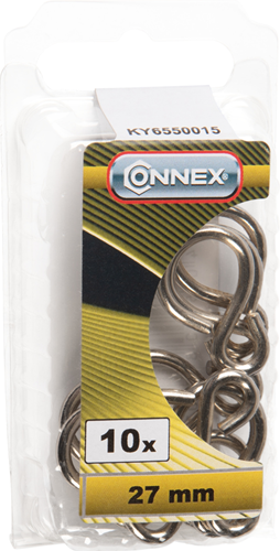 Load image into Gallery viewer, Connex s-haak gesloten 27mm 10st ni - ky6550015

