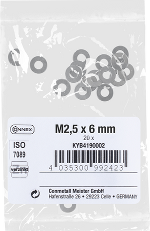 Connex sluitring vlak m2,5x6 vz 20st - kyb4190002