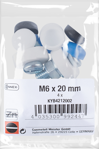 Load image into Gallery viewer, Connex nummerplaat set m6x20 vz k 4st - kyb4212002
