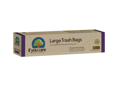 If you care afvalzakken xl - 113l - recycled met trekband