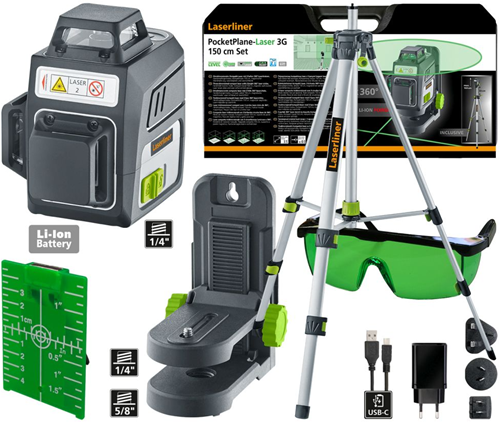 Afbeelding laden in galerijviewer, Laserliner pocketplane-laser 3g set - 036.703a
