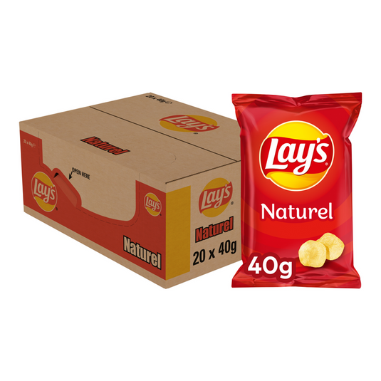 Lay's chips naturel - chips - 20 x 40 gram