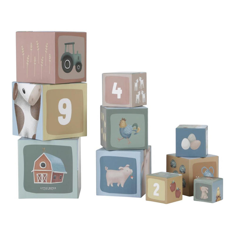 Load image into Gallery viewer, Little dutch tiamo little farm kartonnen stapeltoren
